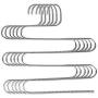 Ziqi S Type Pants Hanger,Multi-Purpose 5 Layers Stainless Steel Pant Rack Space Saver Hangers Clothes Organizer for Trousers Towels Scarf & Tie (6pcs silver)
