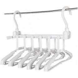 2pcs Multifunctional 360 Degree Rotation Multifunctional Foldable Sace Saving Wardrobe Clothes Hanger Decoration