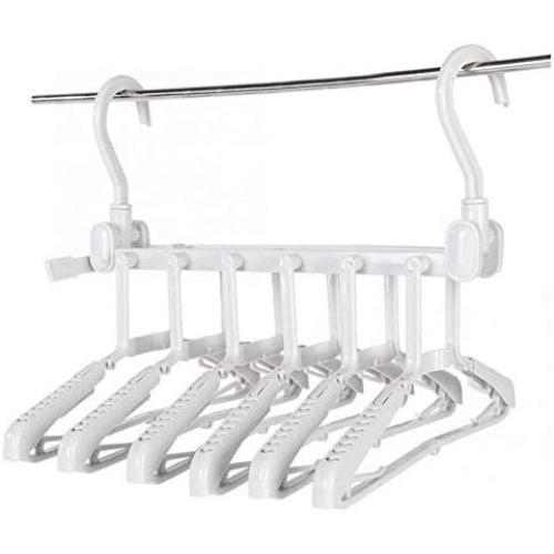 2pcs Multifunctional 360 Degree Rotation Multifunctional Foldable Sace Saving Wardrobe Clothes Hanger Decoration