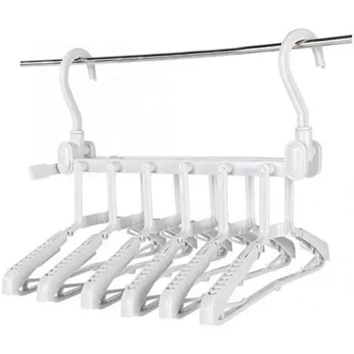 2pcs Multifunctional 360 Degree Rotation Multifunctional Foldable Sace Saving Wardrobe Clothes Hanger Decoration