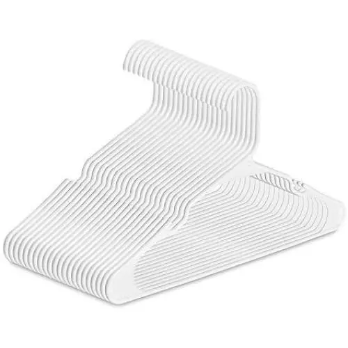 Nrpfell 20 Pack Premium Plastic Hangers, Durable & Strong Standard Hangers for Clothes & Pants, White Nrpfell 20 Pack Premium Plastic Hangers, Durable & Strong Standard Hangers for Clothes & Pants, White