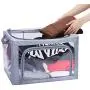 DoDoMagxanadu Clear Window Storage Clothes Organizer, Foldable Containers for Clothes, Toy Storage Container Clear Stackable Storage Bin Boxes (Grey, 66L(19.6x15.7x12.9) DoDoMagxanadu Clear Window Storage Clothes Organizer, Foldable Containers for Clothes, Toy Storage Container Clear Stackable Storage Bin Boxes (Grey, 66L(19.6x15.7x12.9)