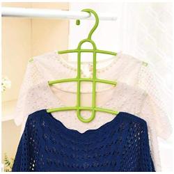 10pcs Random Color Layers Clothes Hanger Fishbone Type Clothing Towel Storage Rack Closet Wardrobe Space Saver Hanging Rack Multifunctional Useful