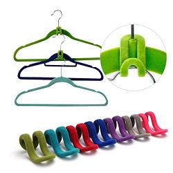 Anytec10pcs Creative Mini Cascading Hanger Hooks Connector for Closet Organizer Stack Clothes Space Saving