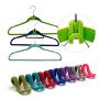 Anytec10pcs Creative Mini Cascading Hanger Hooks Connector for Closet Organizer Stack Clothes Space Saving