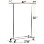 HOUSE DAY Portable Clothing Garment Rack Heavy Duty Rolling Clothes Rack Collapsible Clothing Rack-Commercial Grade