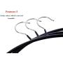 VANORIG Deluxe Hanger Clothes Hanger Durable High Manganese Steel Hangers PVC Resin Coating Clothing Hanger,Pack of 5 (White)
