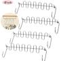 Keweis Closet Space Saving Hangers/Organizer, Multi-Purpose Metal Magic Hangers 9.5 Inch Cloth Hanger Wardrobe Closet Organization Closet Hanger Silver (Pack of 4)