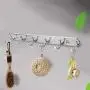 Atkobac Stainless Steel Wall Hook Rack Wall Mount Hanger Hanging Rack for Keys Keychains Bag Hat Clothes Towel Coat for Kitchen Home Living Room Door