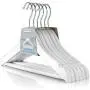 HANGERWORLD 24 White Wooden 11.8inch Kids Notched Coat Clothes Garment Hangers Non Slip Pants Bar HANGERWORLD 24 White Wooden 11.8inch Kids Notched Coat Clothes Garment Hangers Non Slip Pants Bar