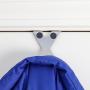 Home-X - Stainless Steel X-Shape Over Door Hanger Hook, Reversible Design is Perfect for Any Bathroom and Effortlessly Holds Towels, Clothing, and More