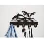 XIAMUXI Cute Dolphin Silhouette Wooden Hanger Unique Gift Clothes Hat Key Hook/Coat Rack/Wall Hook Home Decoration Wall Stickers Kitchen Bathroom Towel Hook,Black