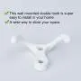 uxcell 4pcs Dual Wall Hooks Zinc Alloy Wall Mounted Scarf Coat Double Prong Robe Hooks Clothes Hanger Holder w Screws, White