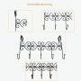 HOLADON 5 Hanger Rack- 5 Metal Hooks for Hanging Clothes, Over Door Storage Rack ? Organizer Hooks for Coats, Over Door Hanger for Clothes,Hats, Handbags, Clothes or Towels (Black)