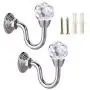 1 Pair(2Pcs) Retro Crystal Wall Window Decorative Curtain Drapery Tieback Hanger Holdbacks Clip Ring Rod Wall Bracket Hook Hanger Holder for Curtain Clothes Hat Coat Shoulder Bag Towel(Silver) 1 Pair(2Pcs) Retro Crystal Wall Window Decorative Curtain Drapery Tieback Hanger Holdbacks Clip Ring Rod Wall Bracket Hook Hanger Holder for Curtain Clothes Hat Coat Shoulder Bag Towel(Silver)