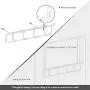 SONGMICS Over-The-Door Hook Rack, Wall-Mounted Coat Rack, Door Clothes Hanger with 4 Metal Hooks, for Living Room, Cloakroom, Bathroom, Dark Brown ULHR24BR
