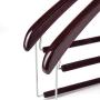 2 Quality Two-Tone Wooden Suit Hangers with Velvet Pants Bar Smooth Finish Solid Wood Coat Hanger with 360° Swivel Hook - Camisole, Jacket, Pant, Dress Clothes Hangers (Mahogany, 2)