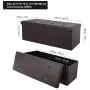 Homfa 43 Inches Collapsible Storage Ottoman Bench, Large Capacity 120L Folding Storage Chest Toy Boxes Padded Footrest Stool Seat for Bedroom, Living Room, Hallway, Brown Homfa 43 Inches Collapsible Storage Ottoman Bench, Large Capacity 120L Folding Storage Chest Toy Boxes Padded Footrest Stool Seat for Bedroom, Living Room, Hallway, Brown
