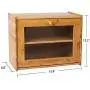 INDRESSME Bamboo 2- Layer Large Capacity Bread Boxes Countertop Bread Storage Bread Boxes for Kitchen Counter Retro Bread Bin with Transparent Window, Fully Assembled INDRESSME Bamboo 2- Layer Large Capacity Bread Boxes Countertop Bread Storage Bread Boxes for Kitchen Counter Retro Bread Bin with Transparent Window, Fully Assembled