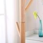 D&LE Wooden Coat Rack 8 Hooks, Entryway Hall Tree Coat Hanger Holder Easy Assembly for Clothes Hats Scarf Coat Stand-White 45x173cm(18x68inch)