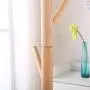 D&LE Wooden Coat Rack 8 Hooks, Entryway Hall Tree Coat Hanger Holder Easy Assembly for Clothes Hats Scarf Coat Stand-White 45x173cm(18x68inch)