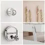 RR ROUND RICH DESIGN Jewelry Boxes - 2 Level Multifunctional Large Jewelry Organizer Storage Case with Top Mirror Drawer and Metal Lock - White