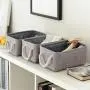 TheWarmHome Foldable Storage Basket with Strong Cotton Rope Handle, Collapsible Storage Bins Set Works As Baby Storage, Toy Storage, Nursery Baskets (Grey, 6Pack-11.8L7.9W5.2H) TheWarmHome Foldable Storage Basket with Strong Cotton Rope Handle, Collapsible Storage Bins Set Works As Baby Storage, Toy Storage, Nursery Baskets (Grey, 6Pack-11.8L7.9W5.2H)