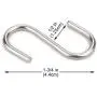 Flammi 20-Pack Mini S Shaped Hooks Hanging Hooks Chrome Plated for Jewelry Key Ring Dustpan Brush (1-3/4-Inch Long)
