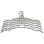 Thick Simplicity Style Metal Hanger for Clothes, Rotating Hook Pearl Nickel Hanger 10 Pieces