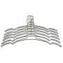 Thick Simplicity Style Metal Hanger for Clothes, Rotating Hook Pearl Nickel Hanger 10 Pieces