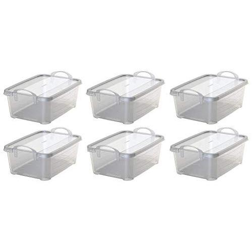 Life Story Clear Closet Organization Storage Boxes Container, 14 Quart (6 Pack)