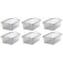 Life Story Clear Closet Organization Storage Boxes Container, 14 Quart (6 Pack)