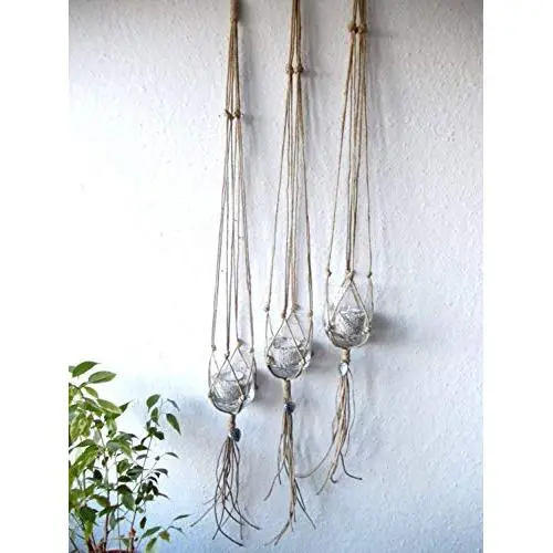 macrame plant hangers - candle holder - plant stand macrame plant hangers - candle holder - plant stand