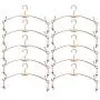 Exttlliy 10PCS Metal Underwear Bra Rack Durable Fashion Children Clothes Hangers Hook Lingerie Shop Display Hanger with Clips (Rose Gold)