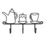 OMMITO Hooks Rack Hanger, Wall Hooks Kitchen Home Restaurant Keys Coats Cups Decorative Decor Wall Mounted Iron Small