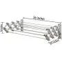 Woolite Aluminum 36" Collapsible Wall Mounted Clothes Drying Rack, Space Saver, Easy Storage, Retractable Silver