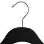 NAHANCO SL70217WB20 17" Slim Line Space Saving Wooden Suit Hanger with Pant Bar (Pack of 20), Black