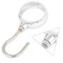 uxcell Wardrobe Bathroom Clothes Hanging Tube Rod Hooks Hangers 90mm Long 2pcs