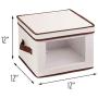 Honey-Can-Do SFT-02063 Natural Canvas Soft Storage Box, Medium Window Boxes 12x12