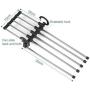 5pcs Random Color 5 in 1 Multi-Functional Pant Rack Shelves Space Safer Stainless Steel Magic Wardrobe Clothing Hangers for Clothes Rack