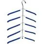 Multilayer Fish Bone Shape Stainless Steel Clothing Storage Racks Clothes Hanger Storage Holder Wardrobe Laundry Drying Rack 2pcs Random Color
