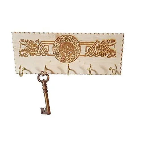 Decorative Celtic Wolf Key Hanger
