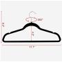 Non Slip Velvet Hangers - 10pcs Space Saving Clothes Hanger Hook Swivel 360 - Black,10pcs