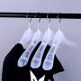 Yardwe 12pcs Anti-Skid Garment Clothes Hangers Non-Slip Hanger Drying Laundry Hooks Closet Space Saving oraganizer Racks (Semitransparent)