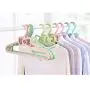 SAASNY Standard Hangers Plastic Hangers,Plastic Hangers 24 Pack Coat Hangers Standard Hangers for Clothes Slim and Space Saving Notched Hangers(Pink) for Drying and Storage
