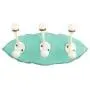Indianshelf Handmade 1 Artistic Vintage Green Wooden Double Loop Rail Hooks Hangers/Coat Hooks Hardware