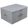 iwill CREATE PRO Dust Proof Closet Clothes Storage Boxes with Zip Lid, Breathable Fabric & Collapsible Design for Seasonal Garment Organization, Light Gray, 2 pcs