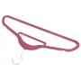 Mydadz Plastic Flocking Clothes Hangers with Rail Wine Red 10pcs