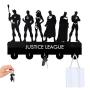 Justic League Wall Key Rack Holder Wall Hanger Wall Hook Key Hanger Rails Triple Wall Art Clothing Hook Rack Hanger Wall Art Decoration Strong Adh6esive Sticker Solid Wood Hooks