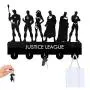 Justic League Wall Key Rack Holder Wall Hanger Wall Hook Key Hanger Rails Triple Wall Art Clothing Hook Rack Hanger Wall Art Decoration Strong Adh6esive Sticker Solid Wood Hooks